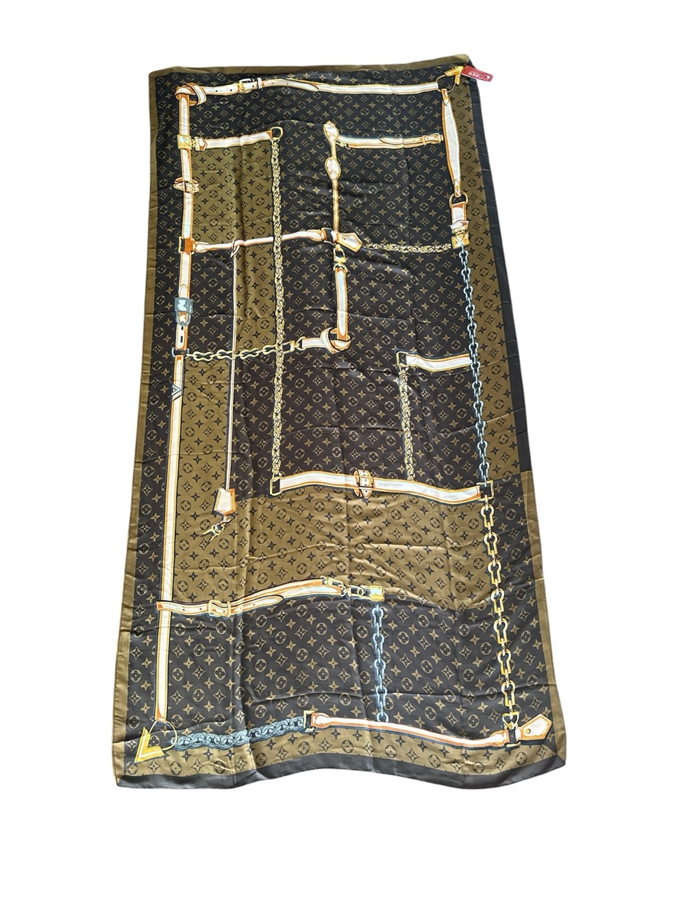 NWT Monogram Print Silk-Feel Scarf Fashion Inspired